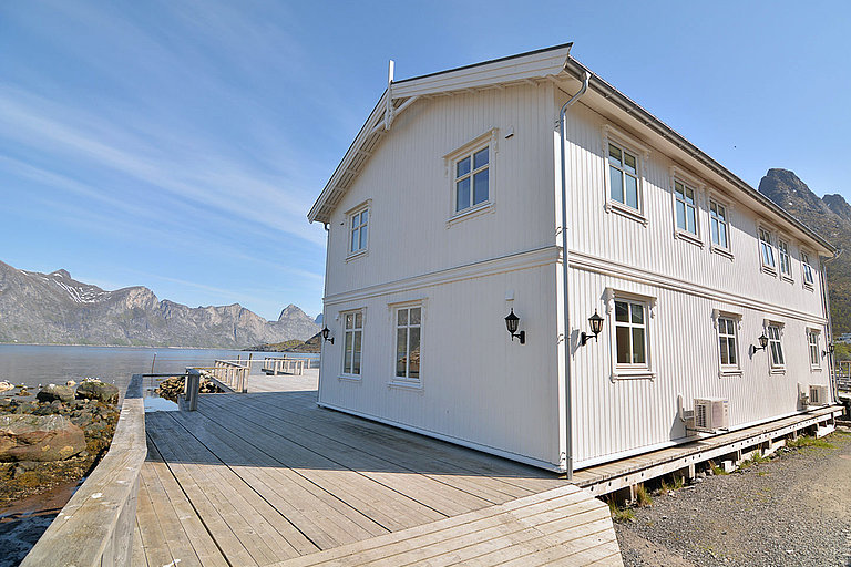 Die Wohnungen Ragna Stua und Solveig Stua in der Mefjord Brygge.