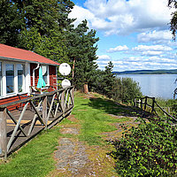 Herrliches Ferienhaus Sjöstugan am Ufer des Mjörn in Schweden.