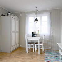 Stilvoll und gemütlich: eine Rorbuwohnung vom Typ 1.