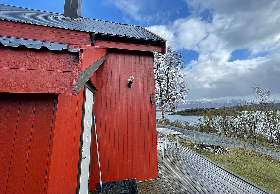 Herrliche Aussicht vom Haus 1 auf den Grøtsund und die Inseln.