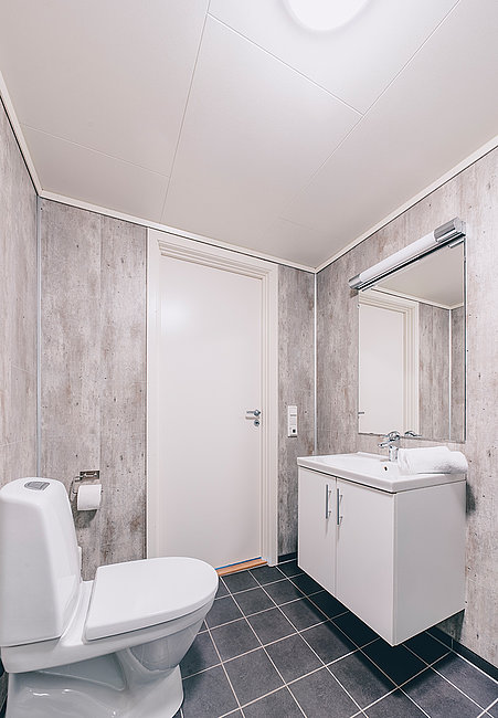 Guter Standard der Apartments, auch im geräumigen Bad.