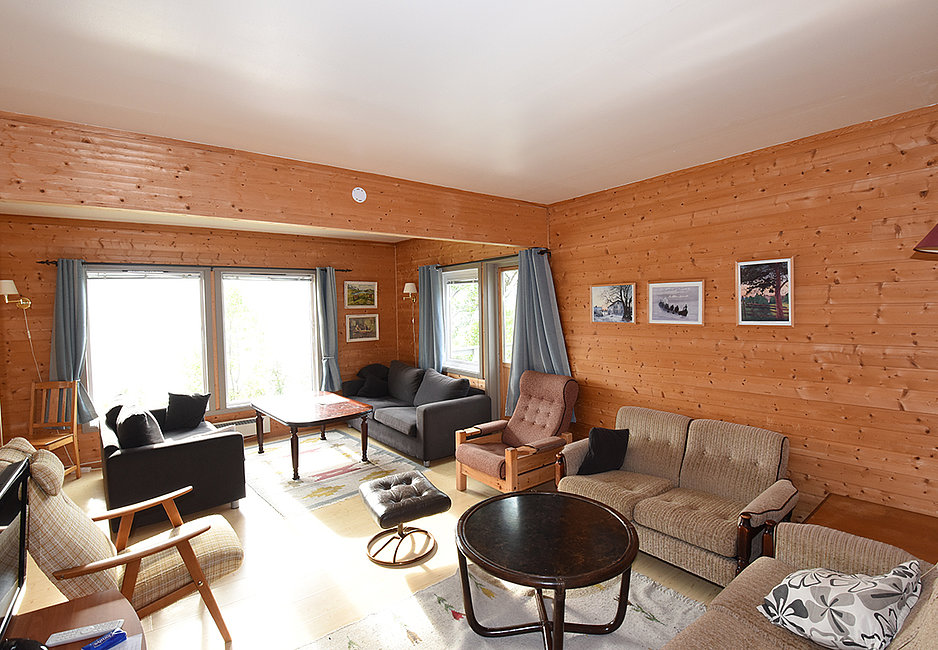 Großer und gemütlicher Wohnbereich im Finnkroken Haus 6.