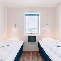 Alle Apartments besitzen Schlafzimmer mit 2 Einzelbetten.