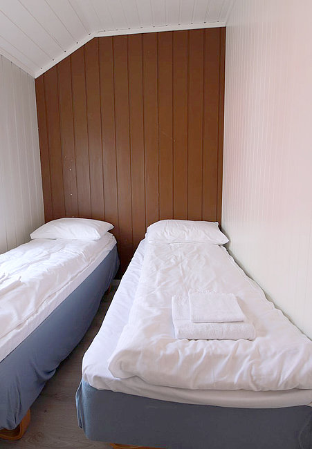 Auch das dritte Schlafzimmer besitzt 2 Einzelbetten.