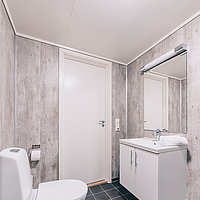 Guter Standard der Apartments, auch im geräumigen Bad.