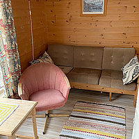 Gemütliche Kuschelecke im Haus 2 in Finnkroken bei Tromsø.