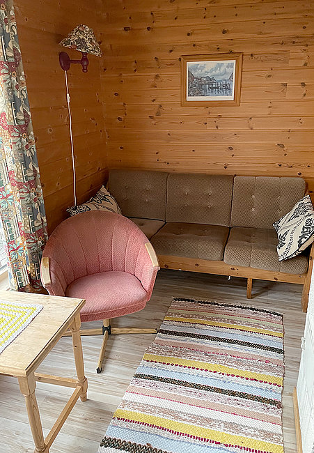 Gemütliche Kuschelecke im Haus 2 in Finnkroken bei Tromsø.