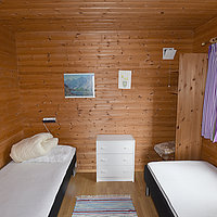 Schlafzimmer Nr. 1 im Erdgeschoss mit 2 Einzelbetten.
