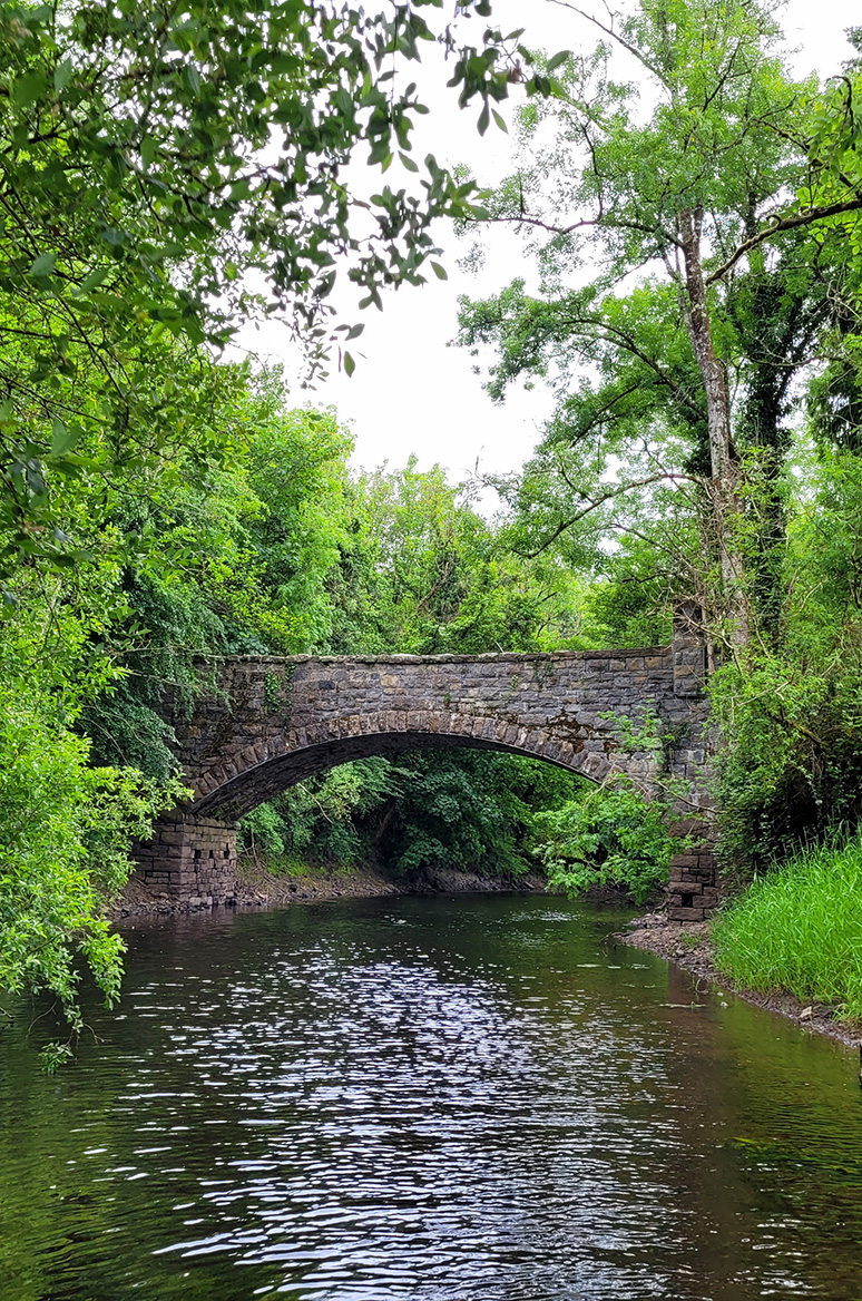 Eine versteckte Brücke in Irland.