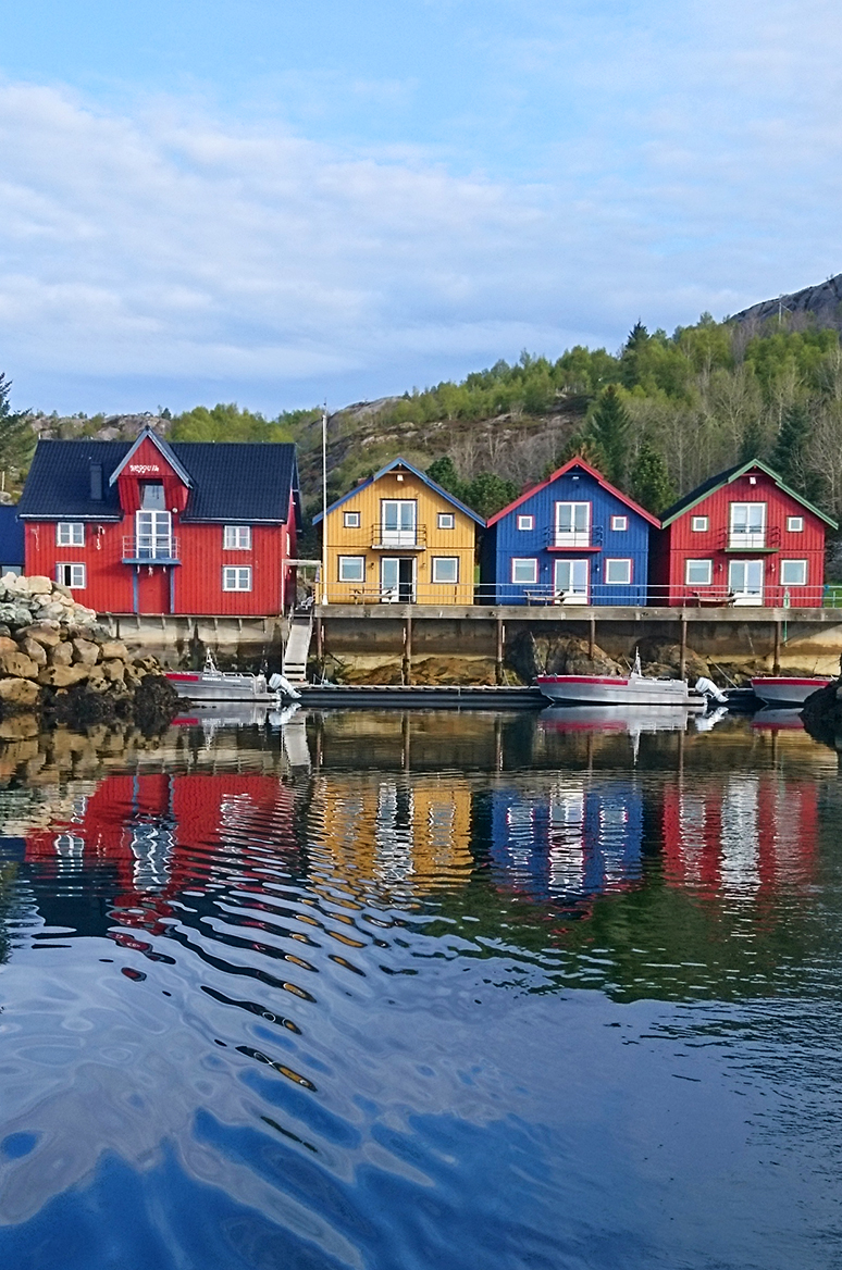 Die bunten Häuser von Heggvik: ein Traum für Meeresangler